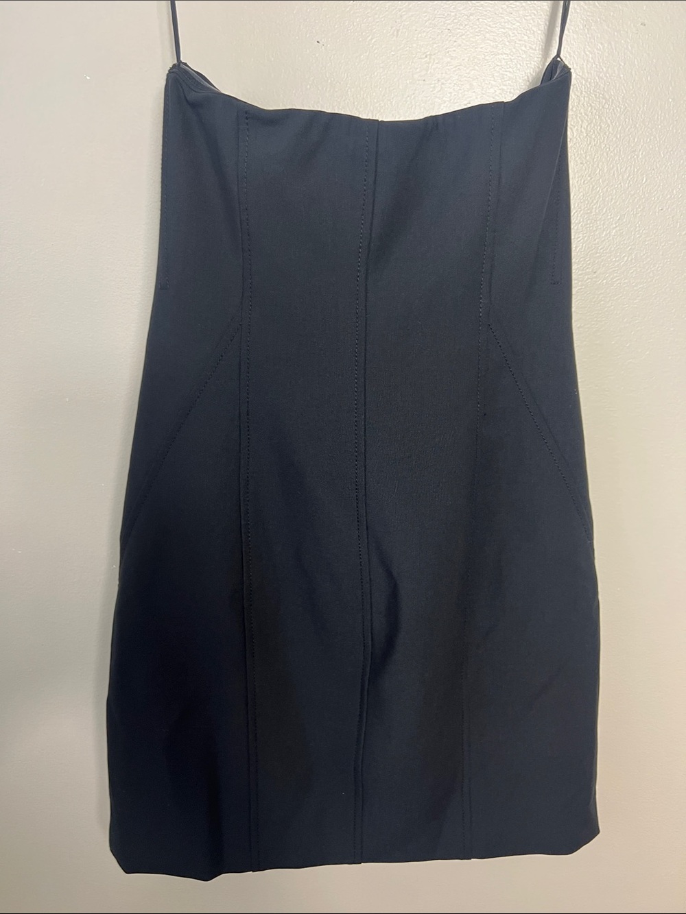 Cinq à Sept Tristen Dress Size 8 Black Strapless Bodycon Mini Dress NWT $395 - Picture 4 of 10